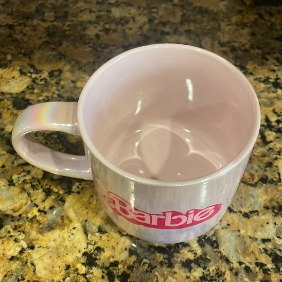 Barbie Stoneware Pearl Pink 15oz Coffee Mug - Picture 2 of 5